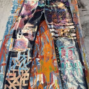 Slaughtered, Hand Painted & Reanimated Slim Denim